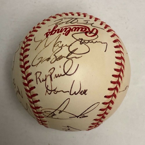 1998 San Diego Padres 27x Hand Signed World Series Baseball GWYNN FINLEY LANGSTO - Picture 5 of 7