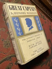 GREAT CAPTAIN BY HONORE MORROW VINTAGE HARDCOVER BOOK 1930 - LINCOLN NOVELS