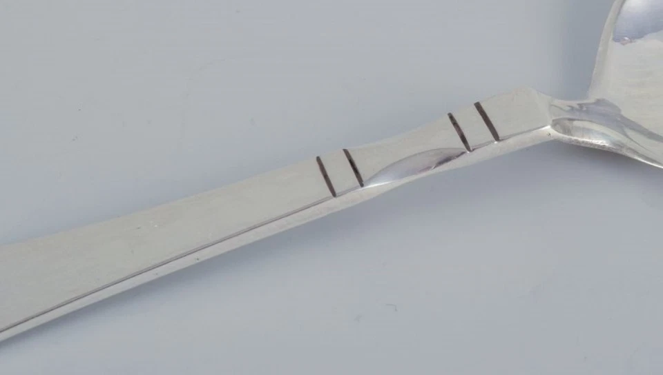 Georg Jensen "Continental", cuchara caldo plata de ley. Sello 1933-1944. Foto 3 de 4