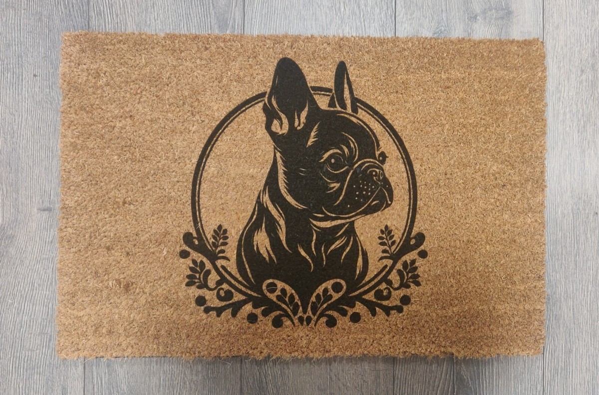 Personalised Doormat 40 x 60cm For Crazy Dog Lady French Bulldog