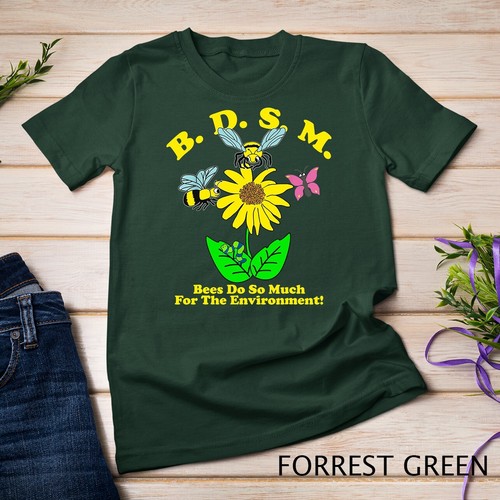 Bee - BDSM Bees Do So Much For The Environment Camiseta Unisex - Imagen 2 de 15