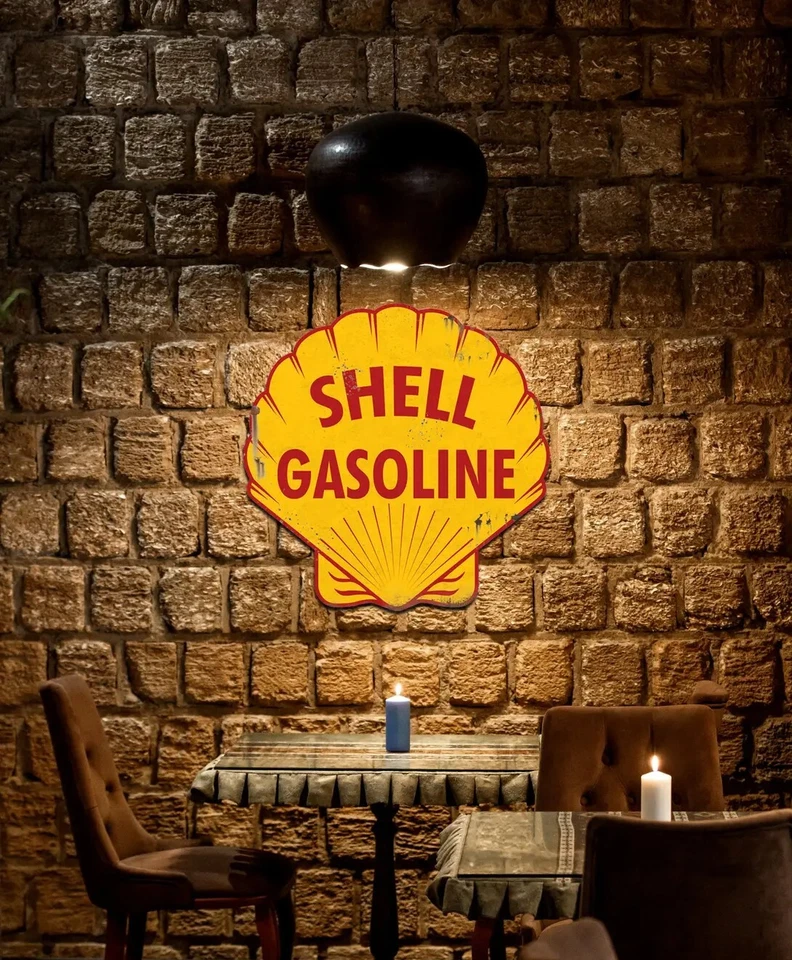 LARGE 36" Shell Gasoline Gas & Oil Station Reproduction Metal Sign, Barn Garage - Image 4 of 4
