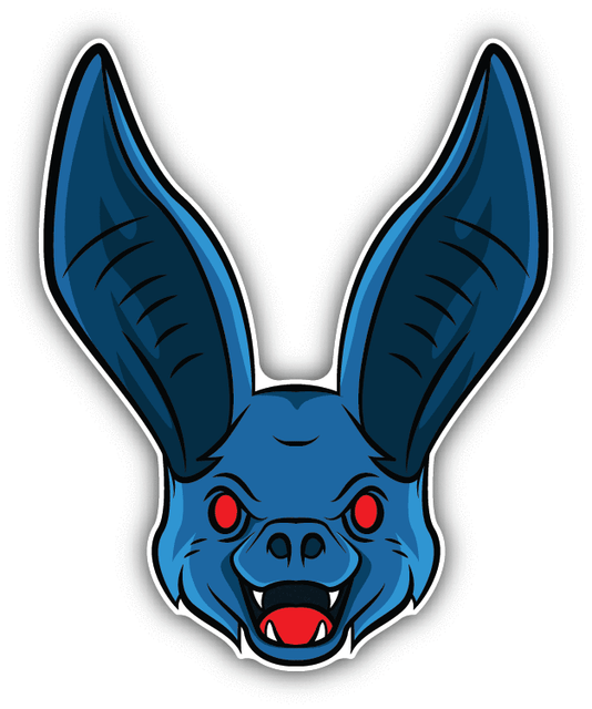 Bat Head Cartoon Car Bumper Sticker Decal 4" x 5" eBay