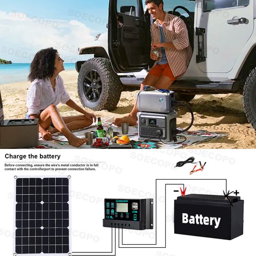 Kit Completo Sistema Solar 6000W 12V a 110V/220V 100A Controlador Panel 500W - Imagen 13 de 16