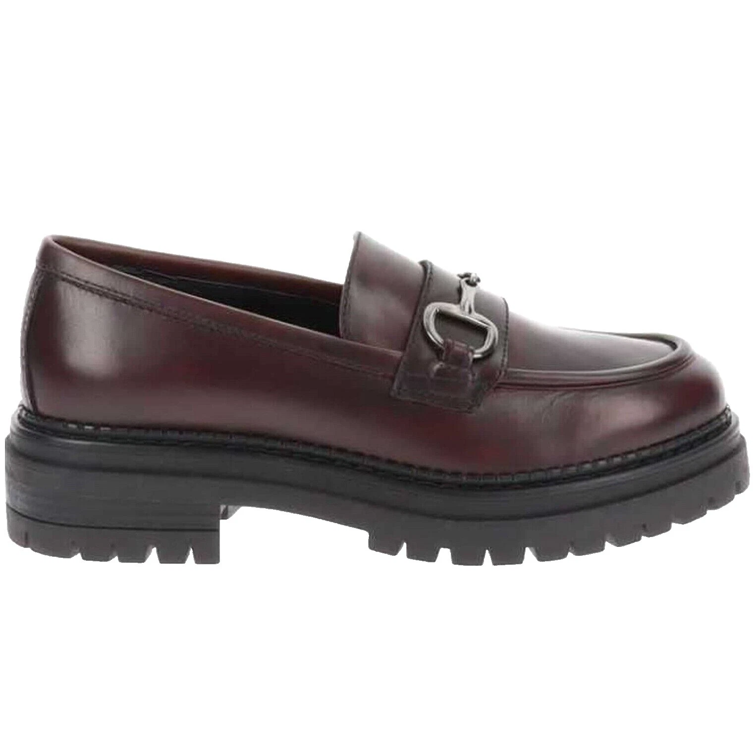 Parte superior de cuero de Gato Flats para Mujer