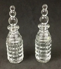 Art Deco Perfume Bottles  with Daubers  - Vanity Set of 2
