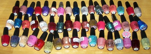HUGE LOT OF 51 ! O.P.I. Nail Polish Lacquer 0.5 fl.oz/15ml Variety some opened
