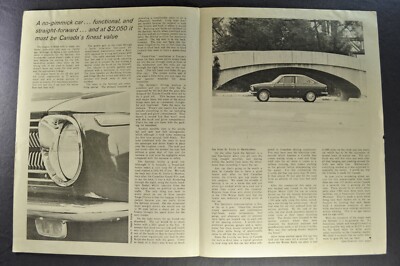 1969 Toyota Corolla Sprinter Road Test Brochure Folder Nice