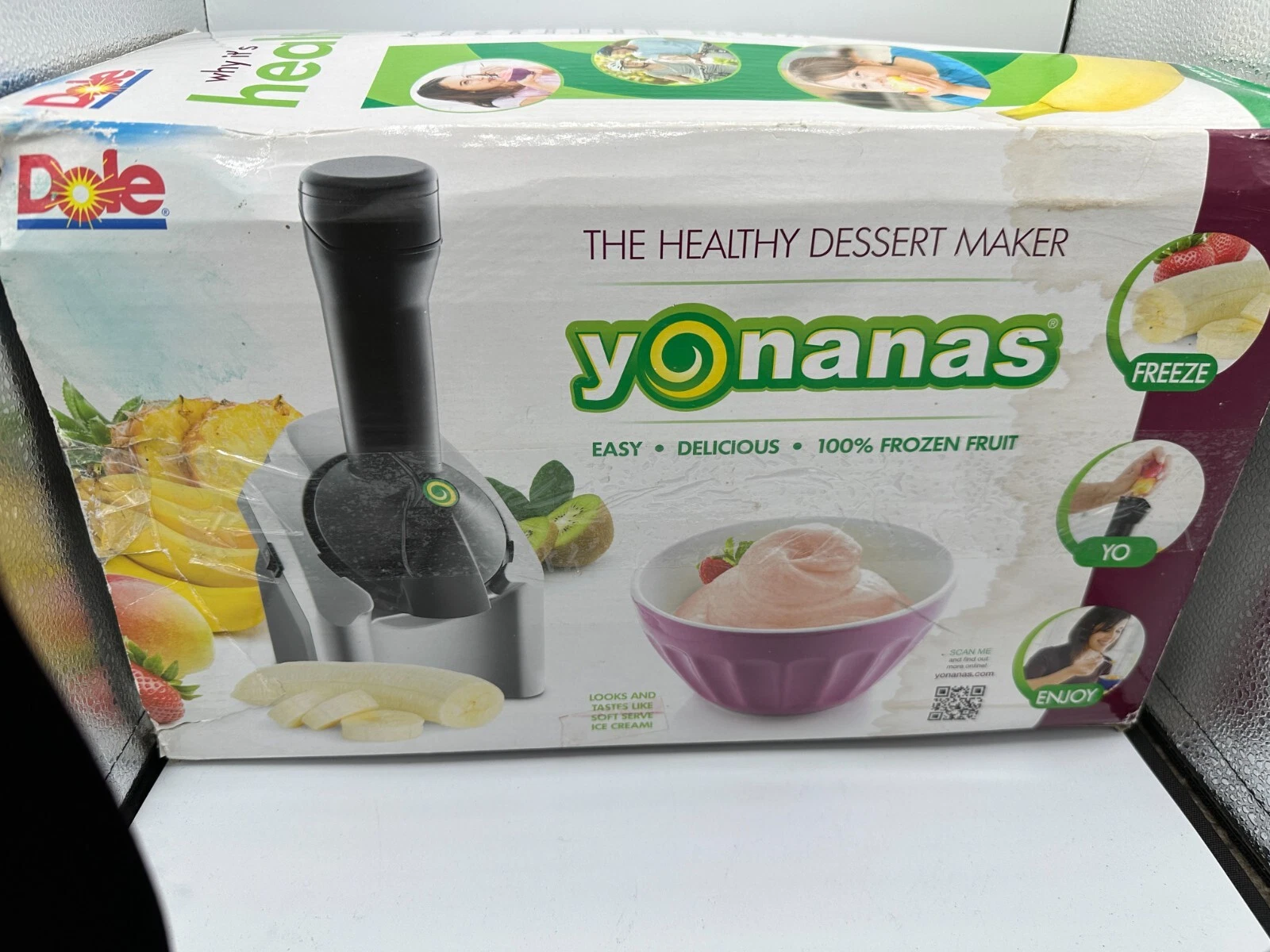 Dole Yonanas The Healthy Dessert Maker 100% Frozen Fruit Easy Delicious