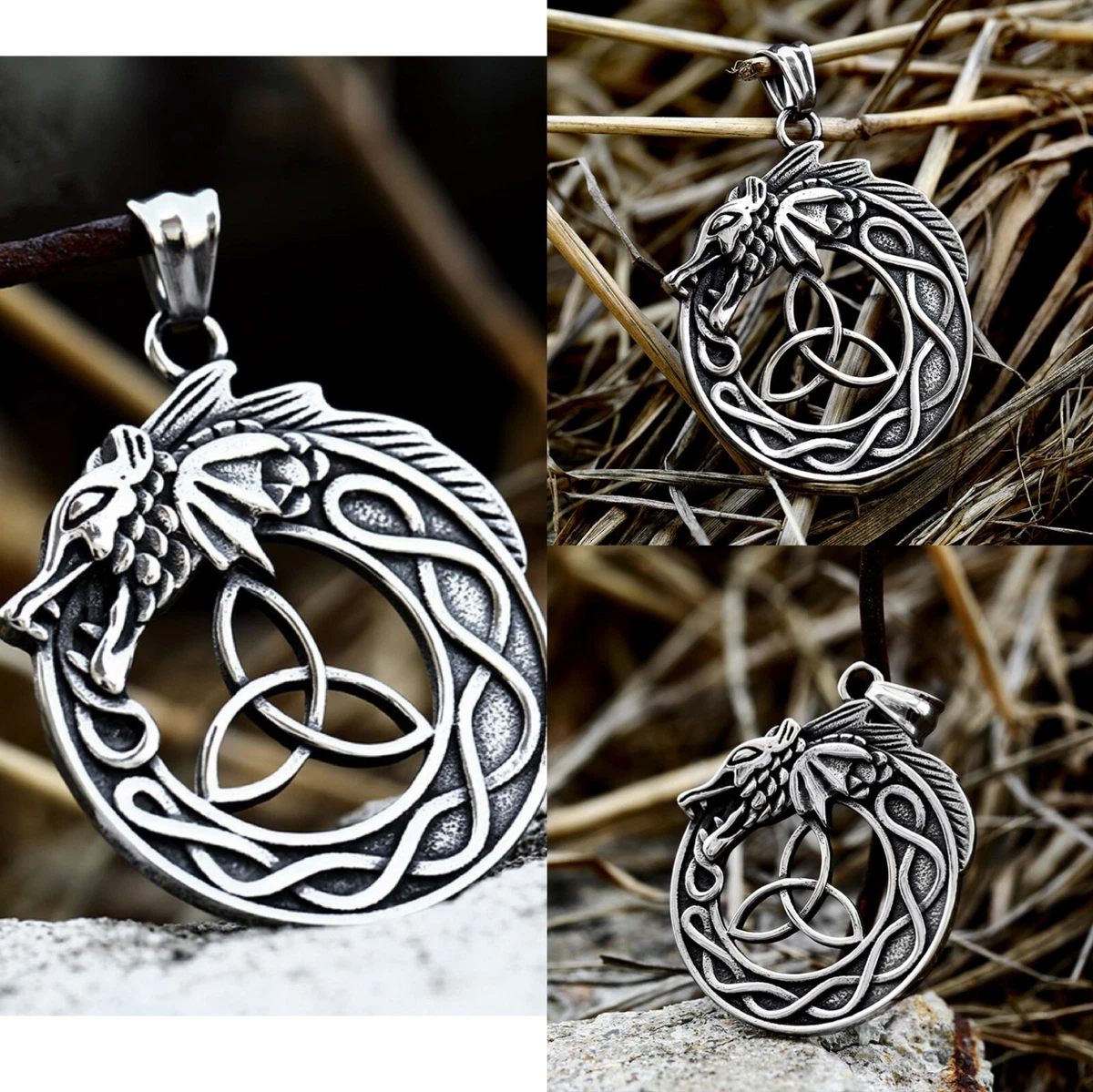 Vintage Celtic Knot Pendant Irish Knot Trinity Necklace Men - Temu