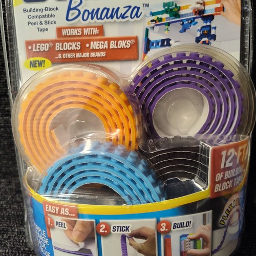 24 Ft Build Bonanza Block Peel & Stick Tape Works With Most Major Brands Bricks - Picture 4 of 8