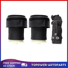 3PC Rear Air Suspension Spring + Compressor Pump For 2006-13 BMW X5 X6 E70 E72