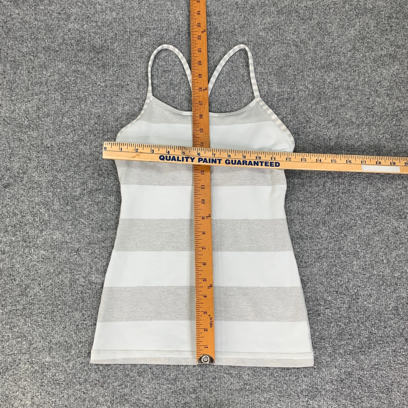lululemon power y bold stripe shelf bra athletic tank-top