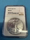 2018 $1 American .999 Silver Eagle NGC MS70 Classic Brown Label