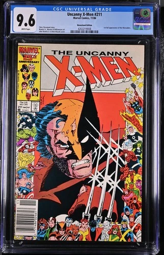 Uncanny X-Men #211 - Newsstand Ed. - CGC Graded 9.6 - WHITE Pages - 1986