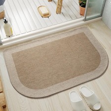 Half Circle Bath Mat Non Slip Bath Mat Thin Bathroom Rugs Fit Under Door Quick