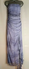 ASOS Ladies lilac ruched bodycon mesh dress, size 14, strapless (A822)