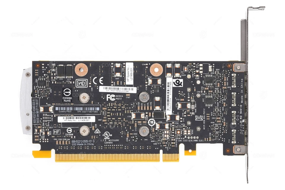 L21968-001 HP NVIDIA QUADRO P620 2GB GDDR5 PCIE 3.0 X16 4X MINI DISPLAY PORT - Immagine 3 di 4