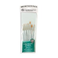 Royal & Langnickel RSET-9158 Gold Taklon 7-Teiliges Detail Pinsel Set