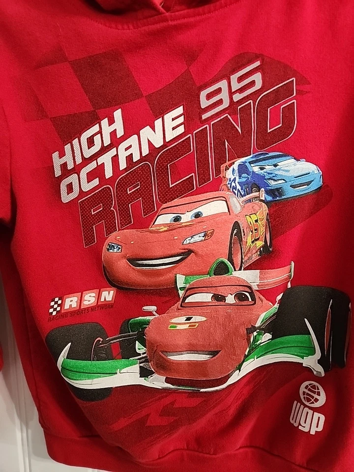 Disney Cars Lightning McQueen Child Pullover Boys 8 Sweatshirt Hoodie - Image 2 of 4