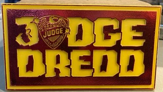 Judge Dredd Plastic Badge 80's Vintage