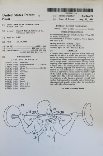Original Manta Ray by Advanced Fitness, Squat Load Distribution Device Blue - Picture 5 of 6