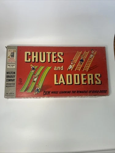 Vintage Chutes And Ladders Milton Bradley Complete Original  Game 1956 4120-A