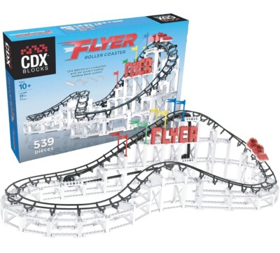 CDX Blocks Flyer Roller Coaster 524 Pieces NEW Sealed With Motor!! SAVE