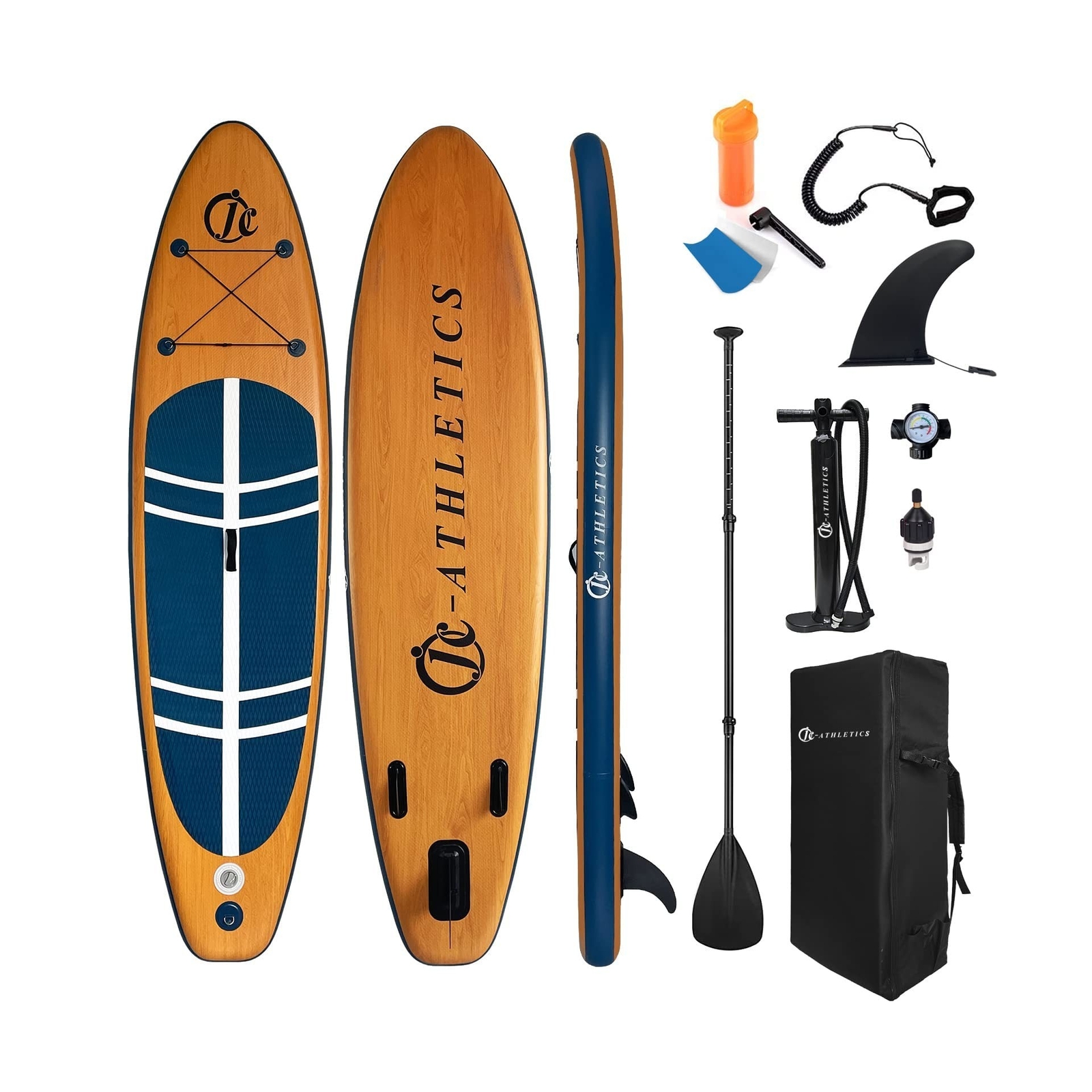 JC-ATHLETICS Inflatable Stand Up Paddle Board (6 Inches Thick), ISUP Package ...