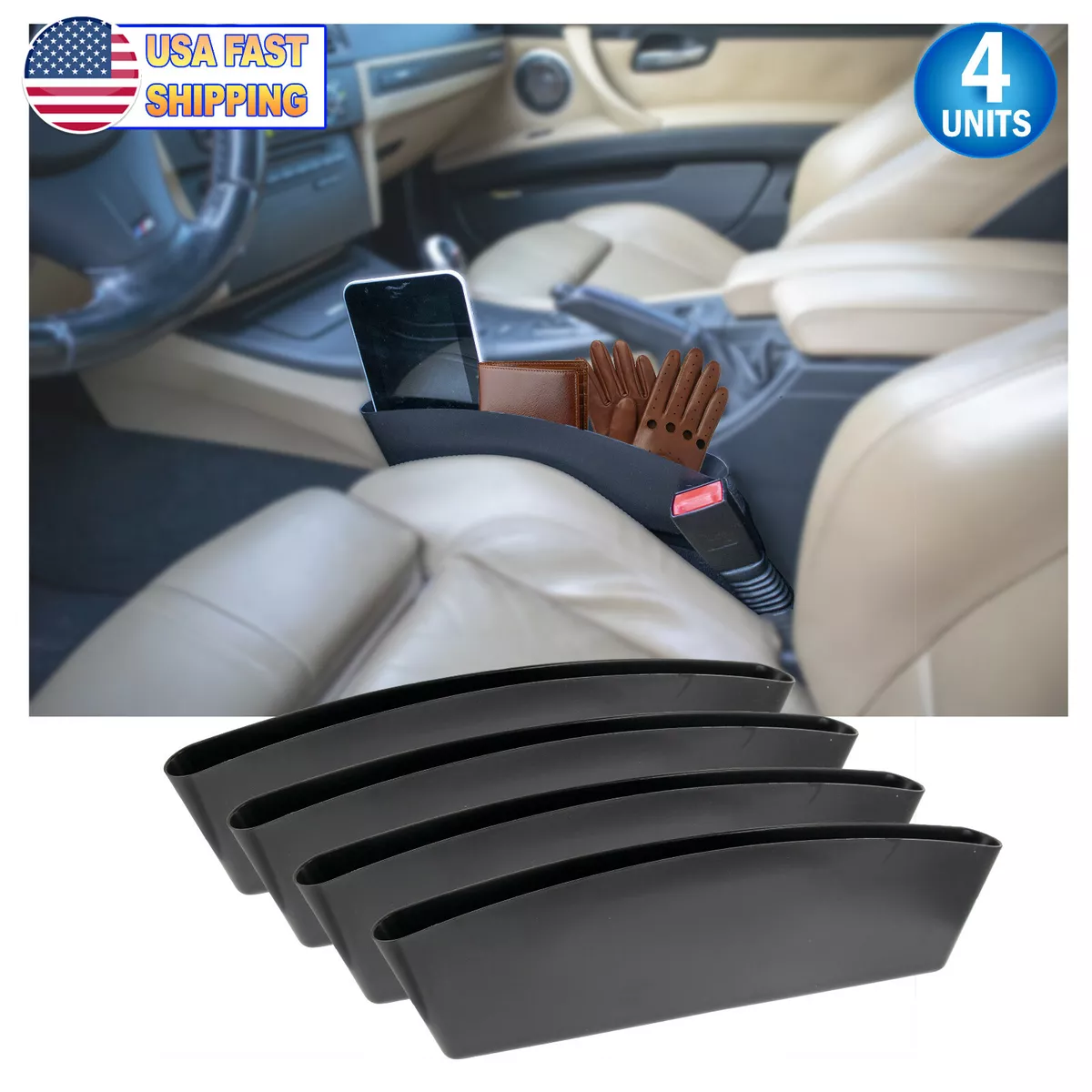 Car Seat Gap Filler Universal Fit Organizer Stop Things from