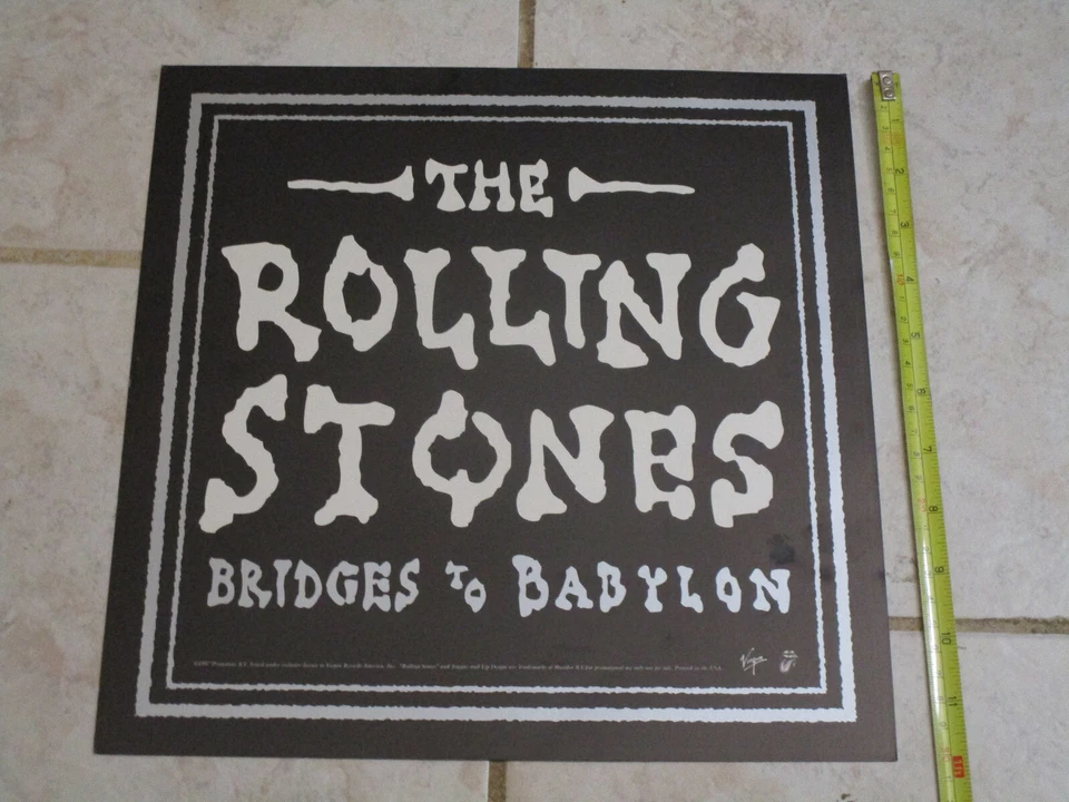 Rolling Stones Bridges To Babylon 1997 Promotional 12"x12" Album Cover Print Fla - Image 3 of 4
