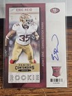 2013 Contenders Rookies Ticket #139 Eric Reid Auto 49ers White Jersey