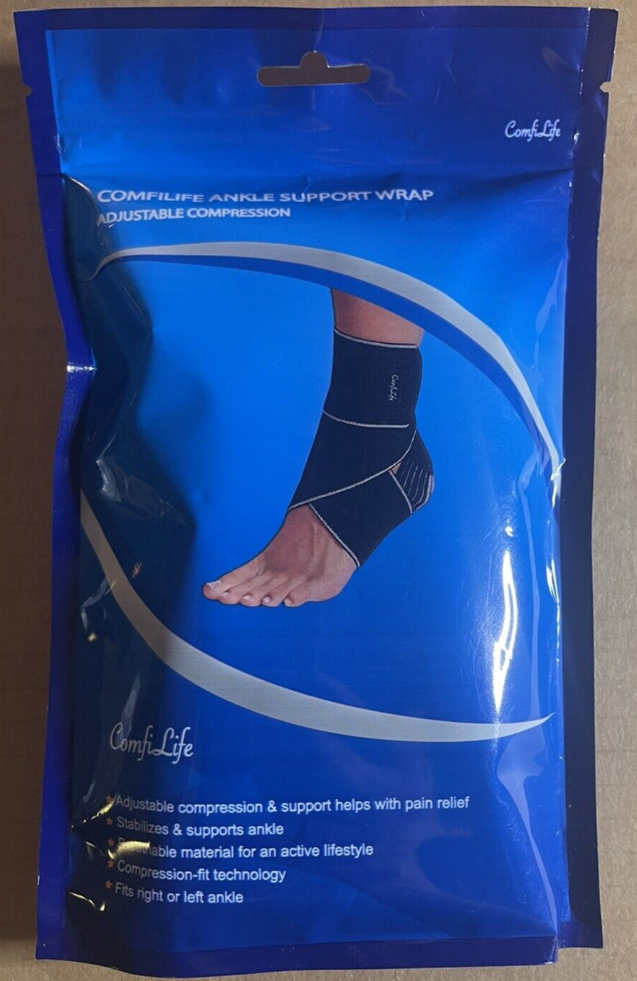 ComfiLife Ankle Brace for Men & Women Adjustable Compression Ankle