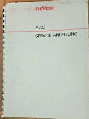 REVOX A720 TUNER/AMP .ORIGINAL SERVICE MANUAL