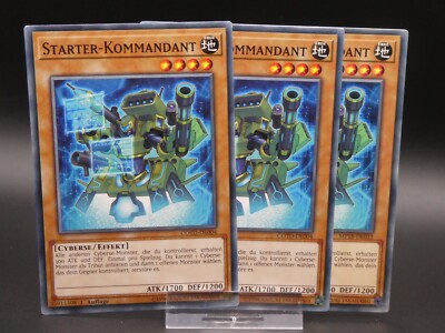 Yugioh Playset 3x Starter-Kommandant COTD DE004/ Common/ Near Mint/ Deutsch