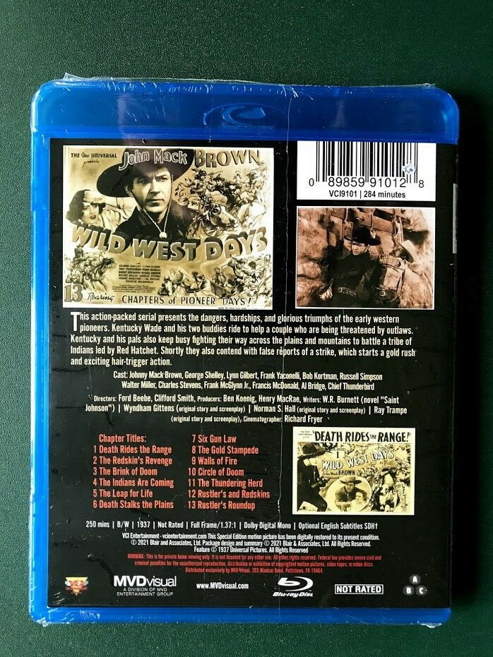 WEST. CD　 DVD　Blu-ray Wild West Days (Blu-ray) 1937 serial, John Mack Brown, NEVER