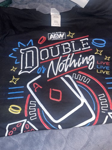 AEW All Elite Wrestling Double Or Nothing 2020 Watched From Home T Shirt Size M