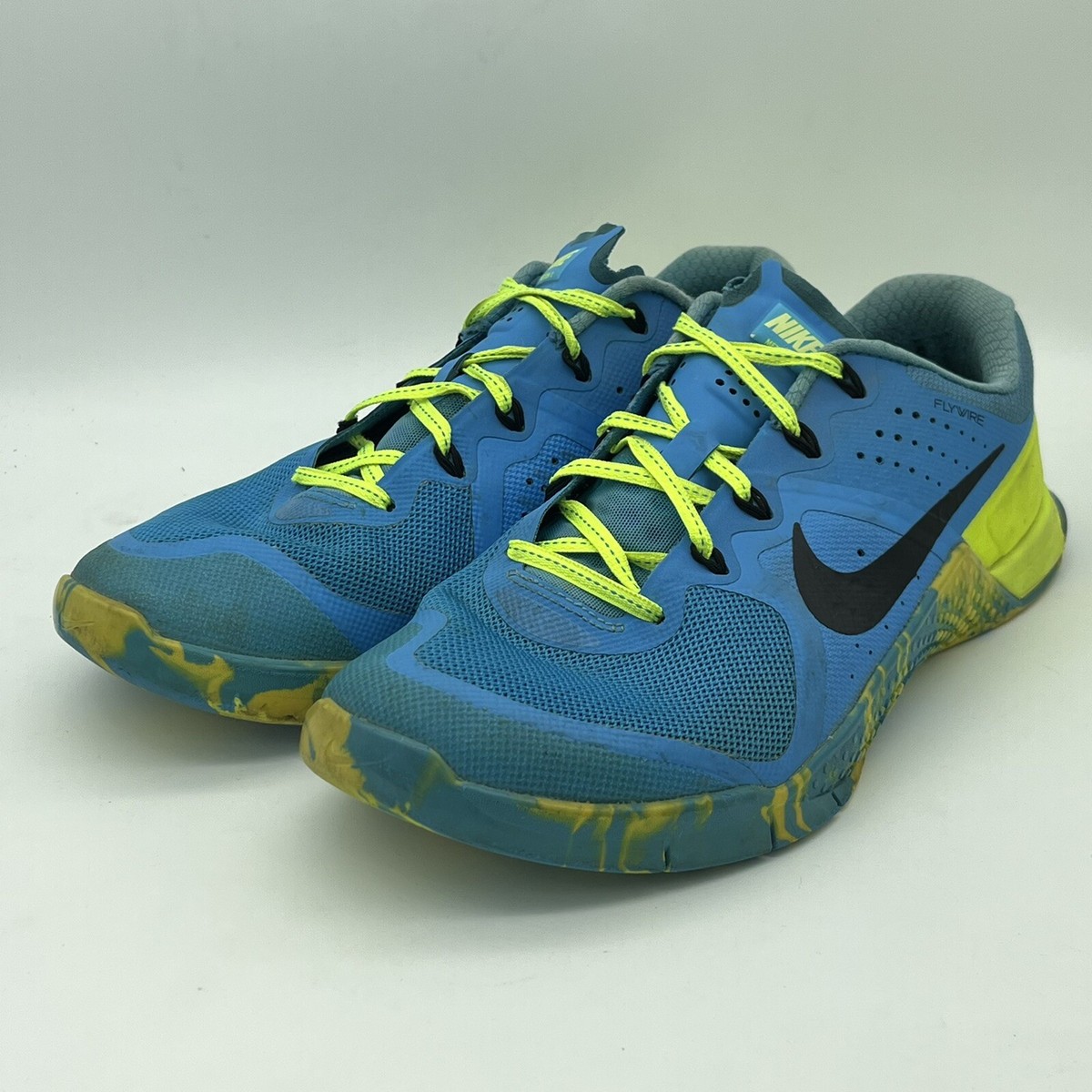 Nike Womens Metcon Amp 843972-400 Lace Up Blue Volt Gym Shoes Size