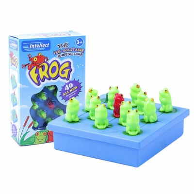 Peg Solitaire Frosch springende Brettspiele Kinder Intellekt Schachspielzeug, Geschenkidee
