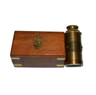 Nautical Brass Antique Telescope Royal Navy London 1915 With