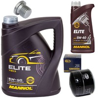 MotoröL Set 5W40 6 Liter + ÖLfilter SM 5084 + Schraube FüR VW Transporter V 2.0