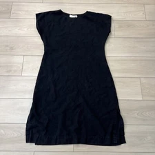 Hai Dress Home Of Hai Black Linen Maxi Shift Sheath Long Dress Slits One Size