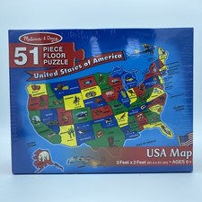Melissa Doug USA Map Floor Puzzle 51pcs