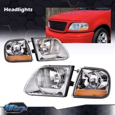 Pair Headlights Parking Corner Lights Fit For 97-03 Ford F15099-02 Expedition