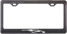 Reflective Corvette C8 Silhouette 100 Black Carbon Fiber License Plate Frame Reflective Corvette C8 Silhouette 100 Black Carbon Fiber License Plate Frame