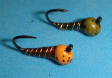 FLY FISHING FLIES - Asst. PERDIGON BOMB Euro Nymph (TNG JIG) size #18 (6 pcs.)