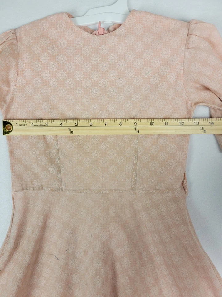 Vestido Juvenil Amish Menonita Andrajoso 25" Busto/22" Cintura Modesto Foto 3 de 4