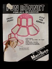 Merribee Needlecraft Kit Fun Bonnet Hat Kit--Instruction and Panels ONLY 22M4711