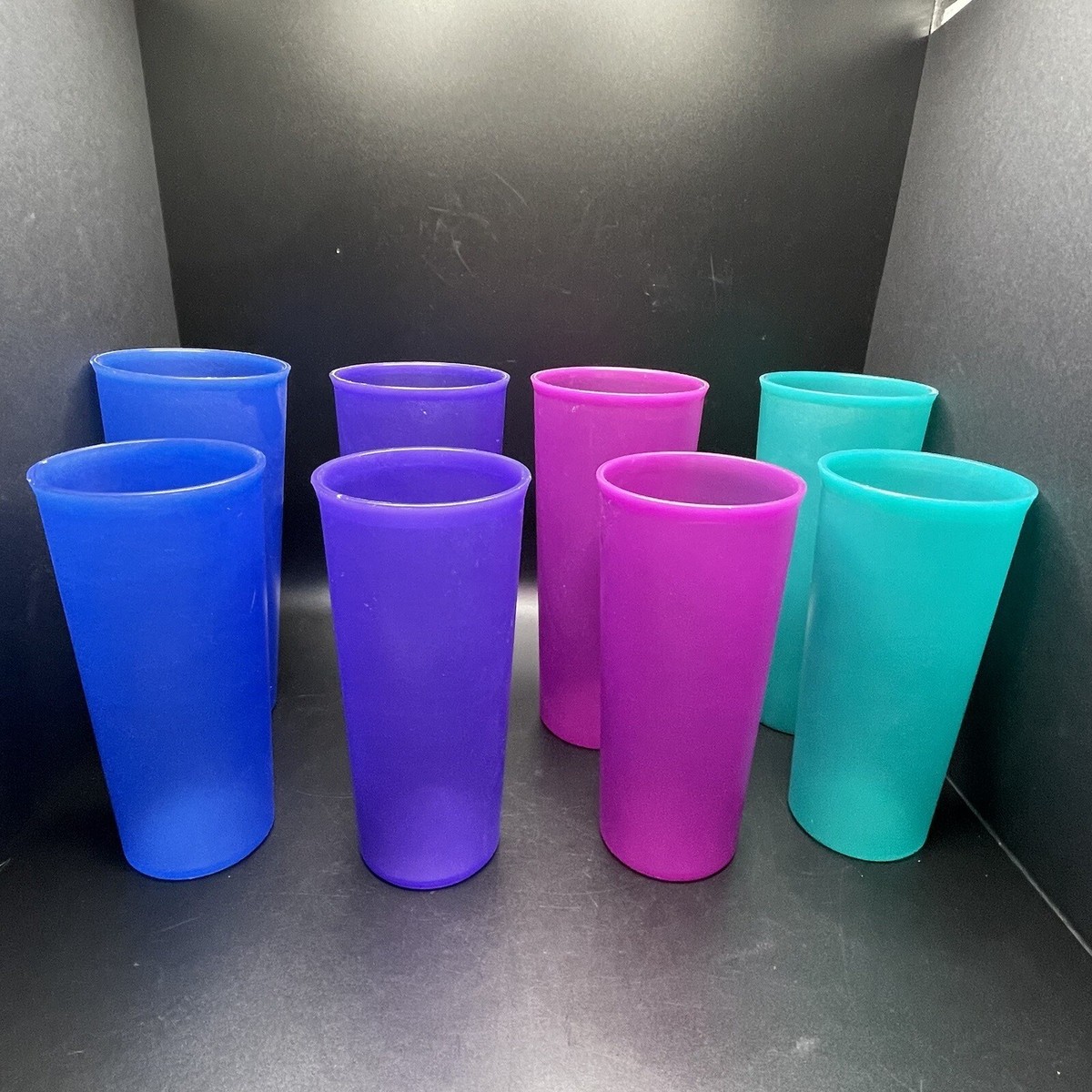 Vintage Tupperware Pastel 12oz Plastic Tumbler Drinking Cups