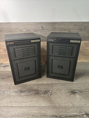 Vintage PIONEER S-313X Flat Square Bookshelf Speakers 2-Way 70W 6